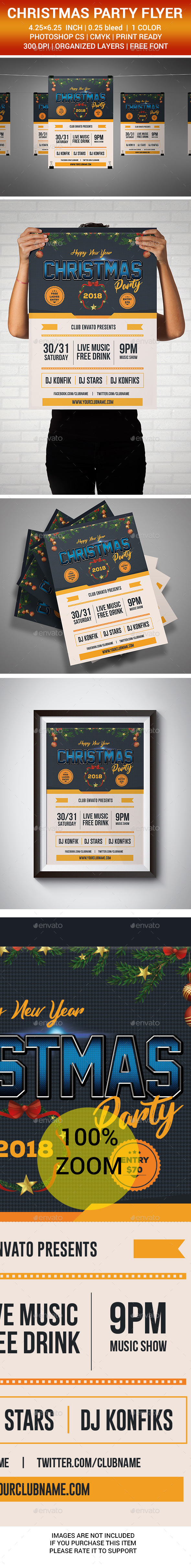 New Year Christmas Flyer 2018 - Clubs & Parties Events