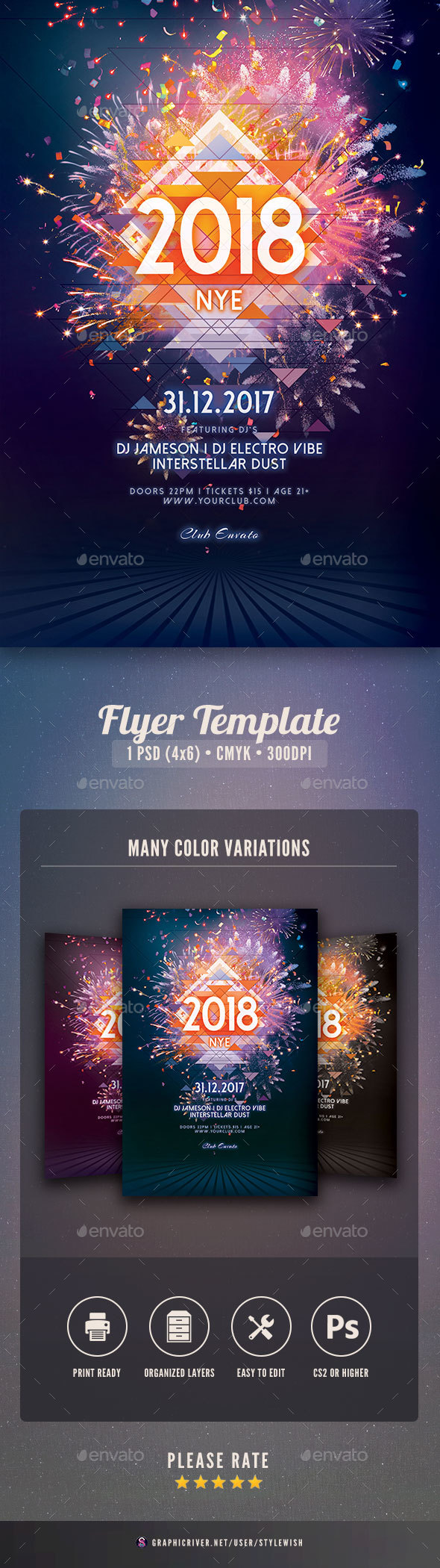 New Year Flyer - Clubs & Parties Events