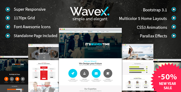 WaveX - One - ThemeForest 8077453
