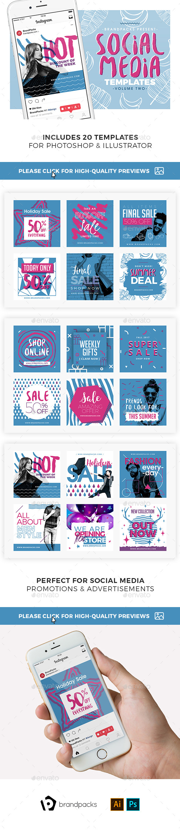 GraphicRiver Instagram Templates Pack 21124055 GraphicRiver Instagram Templates Pack 21124055