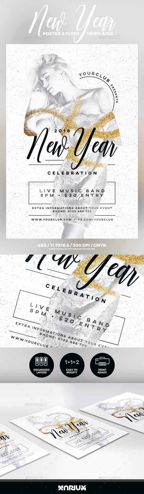 New Year Party Flyer & Poster - Events Flyers