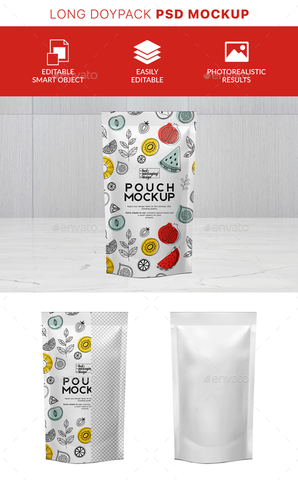 GraphicRiver Long Doypack Psd Mockup 21121444 GraphicRiver Long Doypack Psd Mockup 21121444