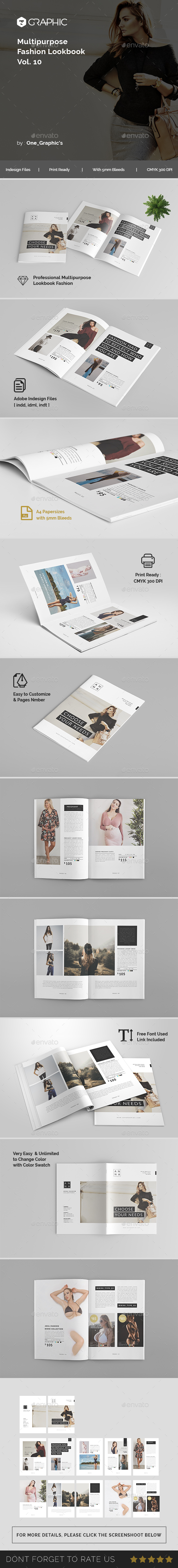Fashion Lookbook Template Vol. 10 - Brochures Print Templates