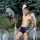 The Boy Is Playing in the Fountain - VideoHive Item for Sale