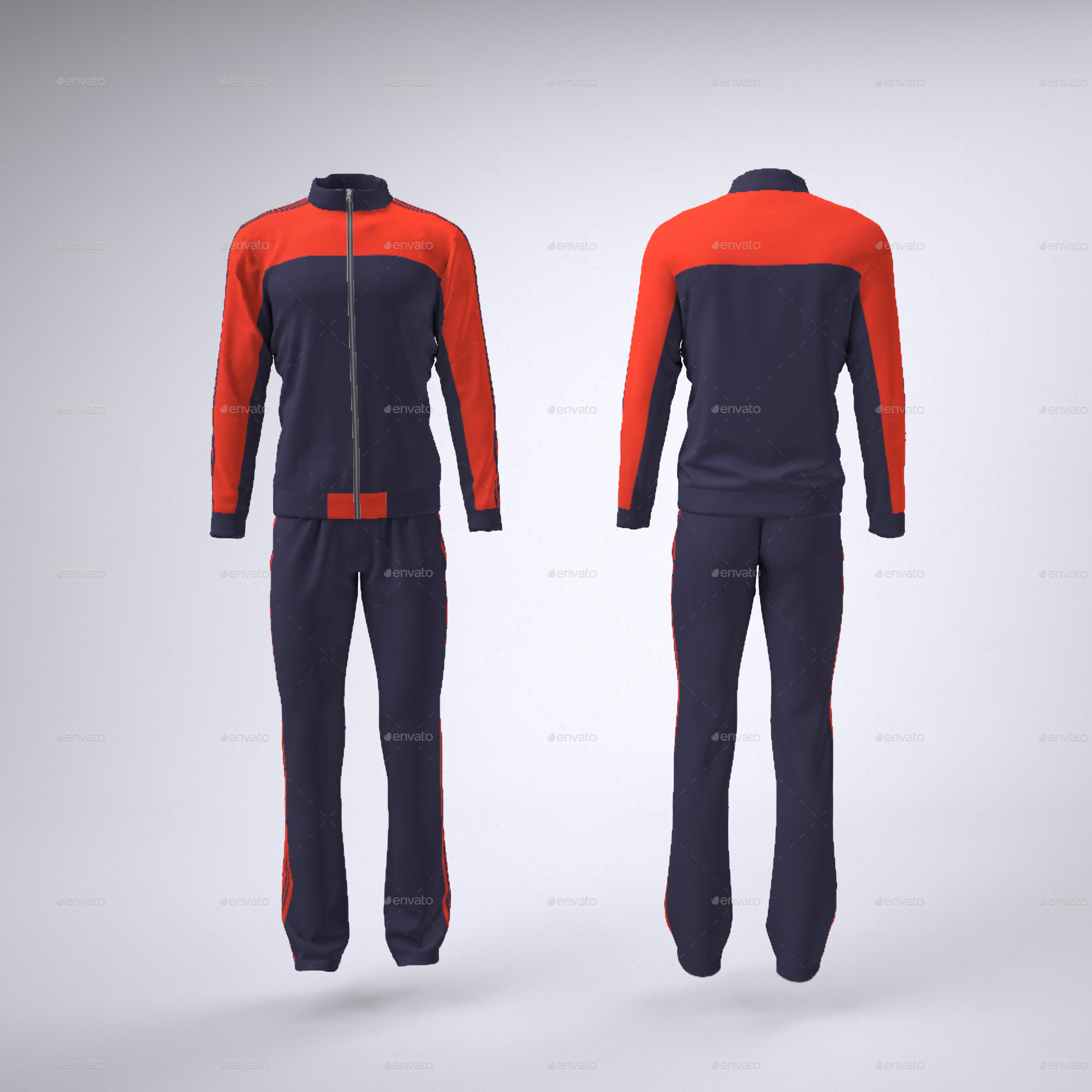 Tracksuit Jacket and Bottoms Mock-up by Sanchi477 | GraphicRiver