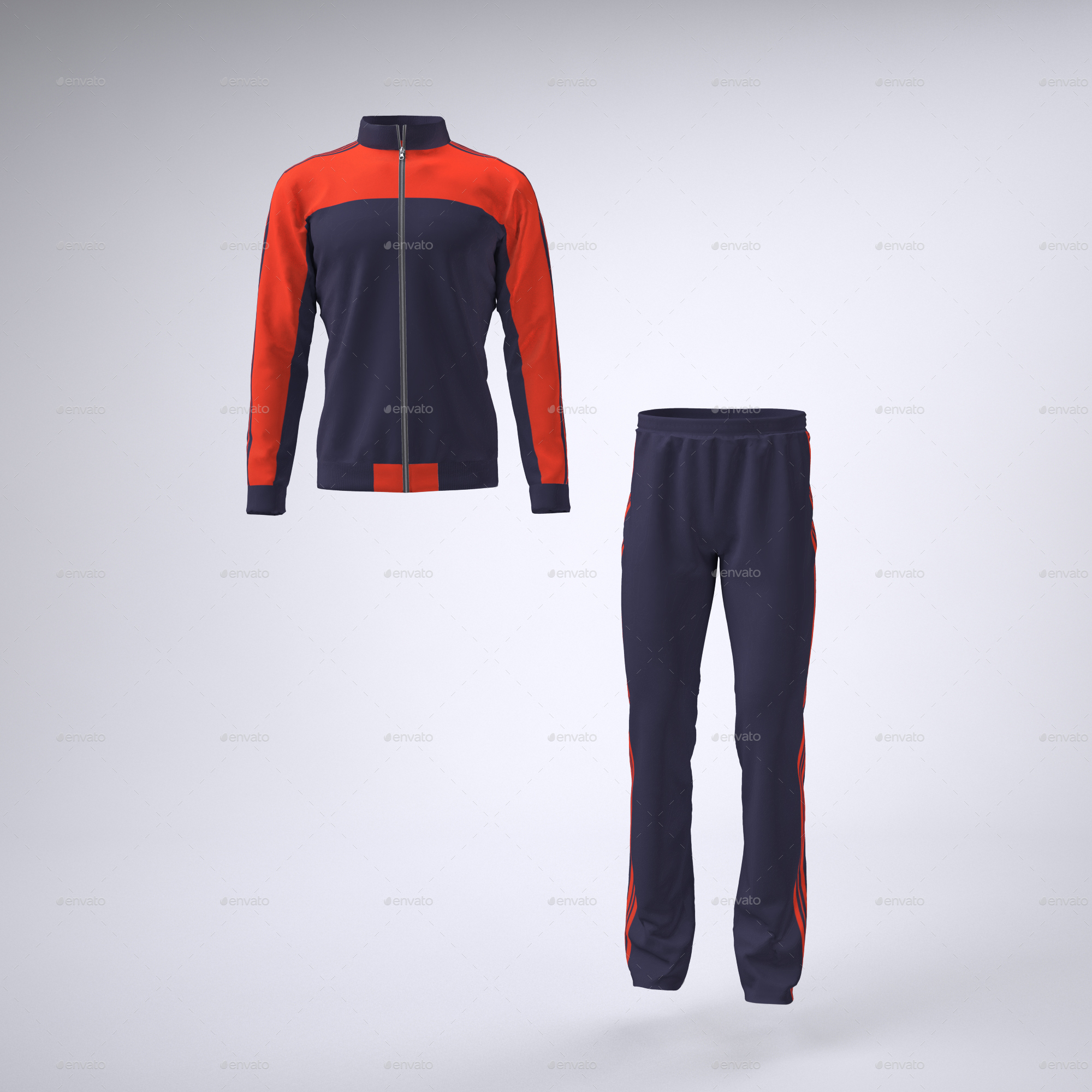 Download Tracksuit Jacket and Bottoms Mock-up by Sanchi477 | GraphicRiver