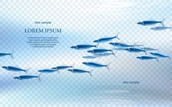 Blue Fish on Light Background - Landscapes Nature