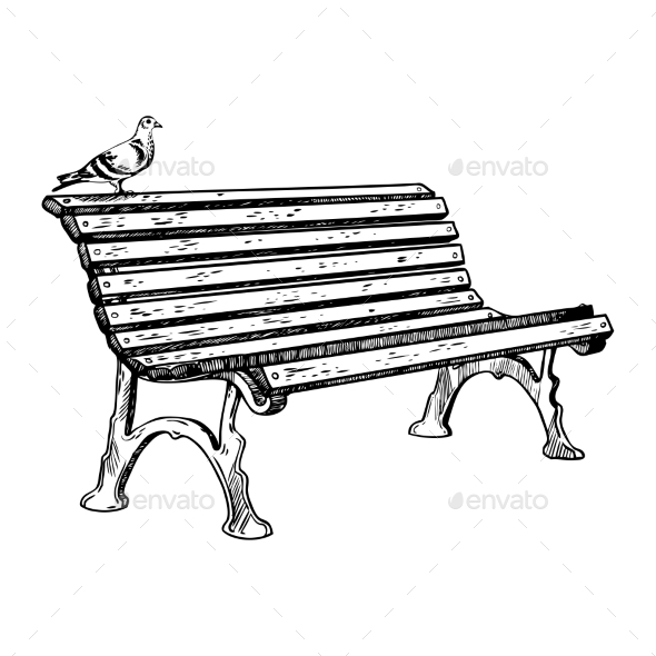 GraphicRiver Park Bench Engraving Vector Illustration 21125415 GraphicRiver Park Bench Engraving Vector Illustration 21125415
