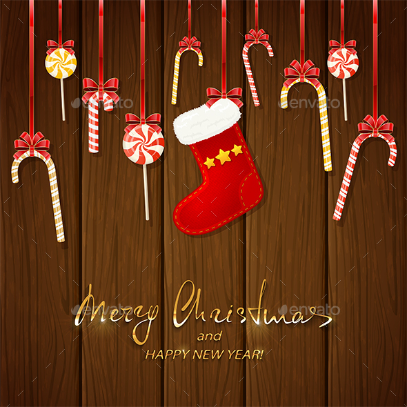 GraphicRiver Christmas Decorations with Candy 21125582 GraphicRiver Christmas Decorations with Candy 21125582