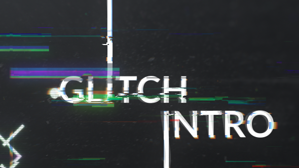 Geometric Glitch Logo Reveal