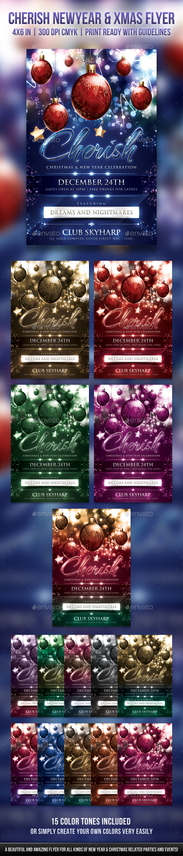 Cherish New Year & Christmas Flyer - Holidays Events