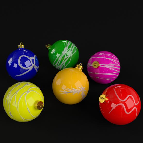 Christmas Balls deco - 3DOcean Item for Sale
