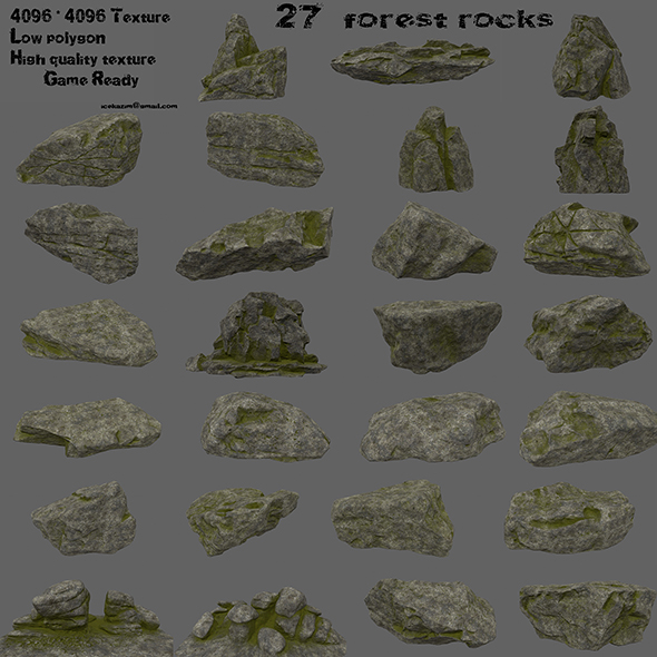 forest rocks set - 3Docean 21126125
