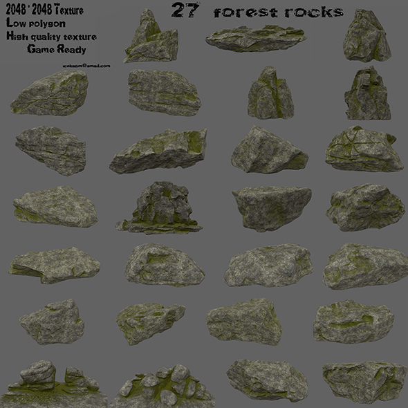 forest rocks set - 3Docean 21126232