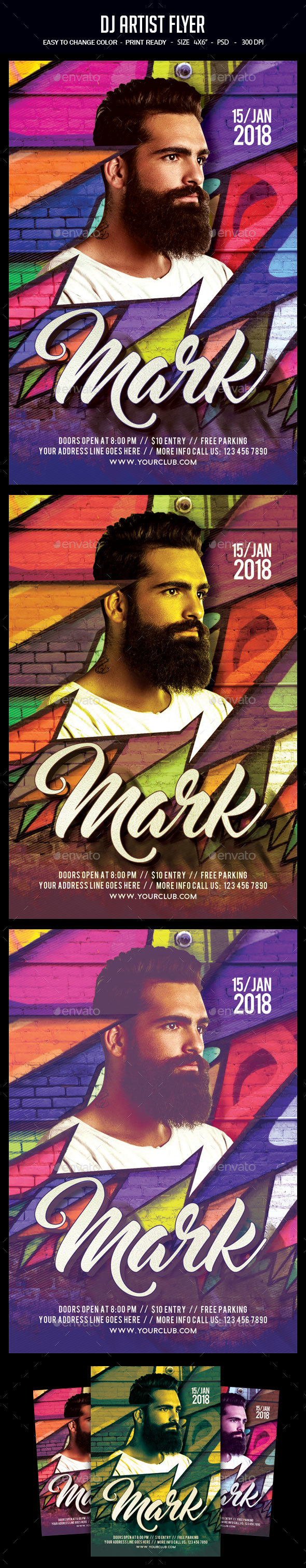 Dj Artist Flyer - Clubs & Parties Events
