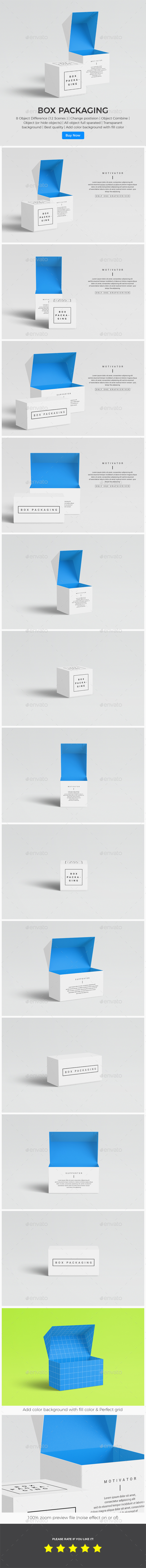 Box Packaging / Package Mockup - Product Mock-Ups Graphics