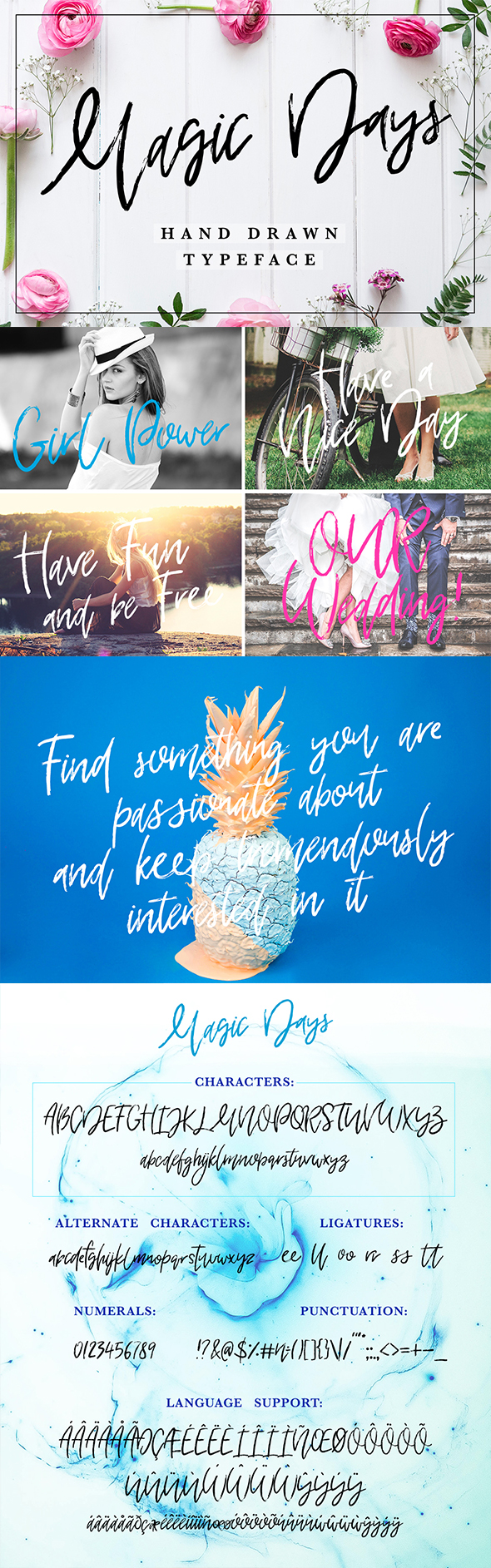 Magic Days Hand Drawn Font - Hand-writing Script