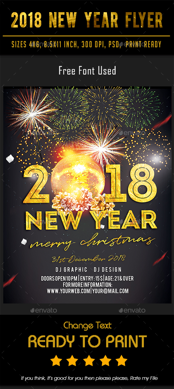 GraphicRiver 2018 New Year Flyer 21127018 GraphicRiver 2018 New Year Flyer 21127018