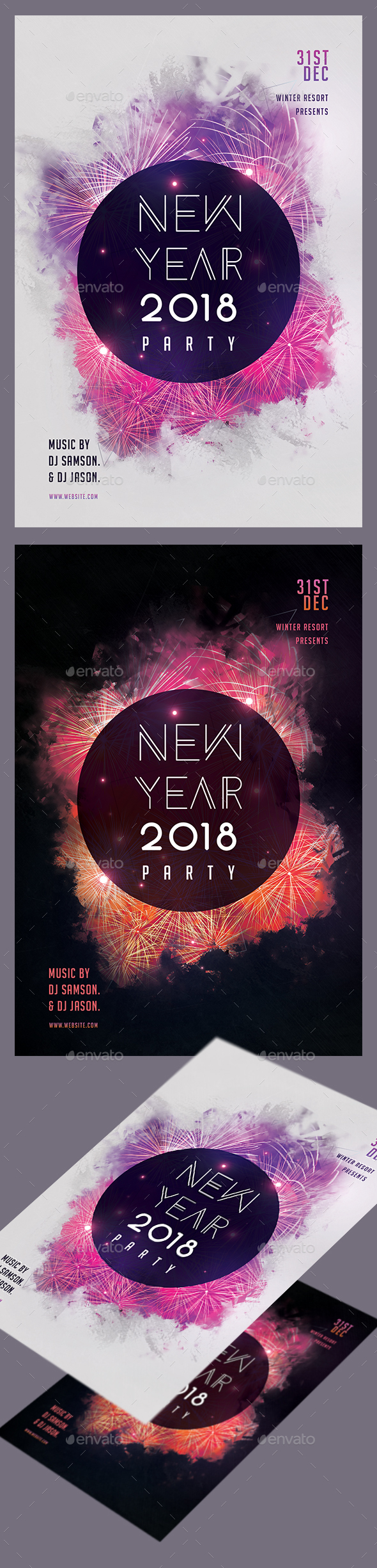 New Year Party Event Flyer - Clubs & Parties Events