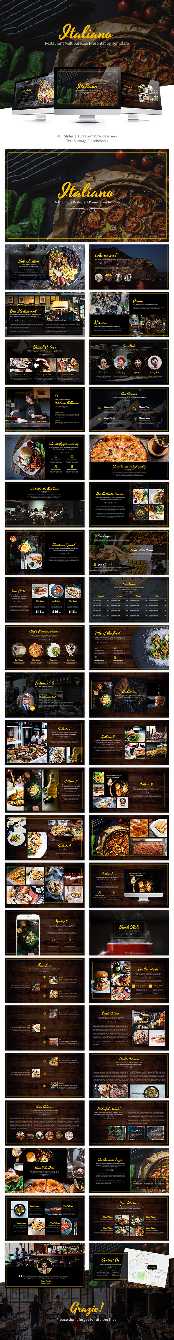 Italiano Multipurpose Google Slide Presentation Template - Google Slides Presentation Templates