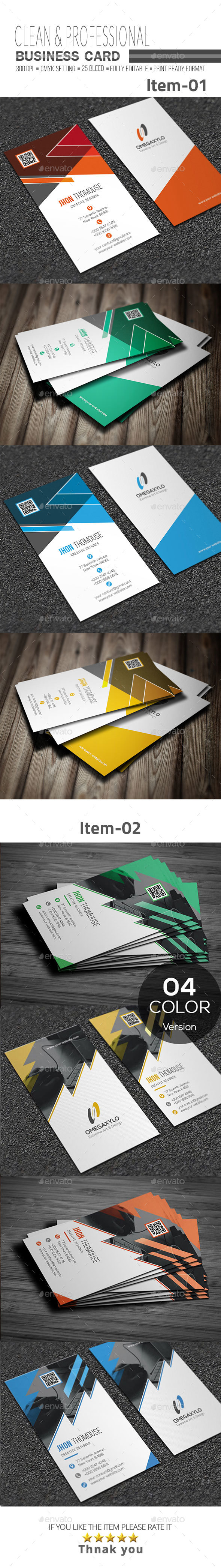 GraphicRiver Business Card Bundle 2 In 1 21127454