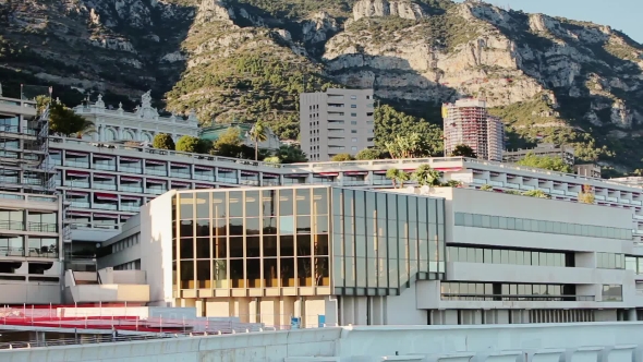 Monaco City Town Monte Carlo Street Palm Sunny Day alt