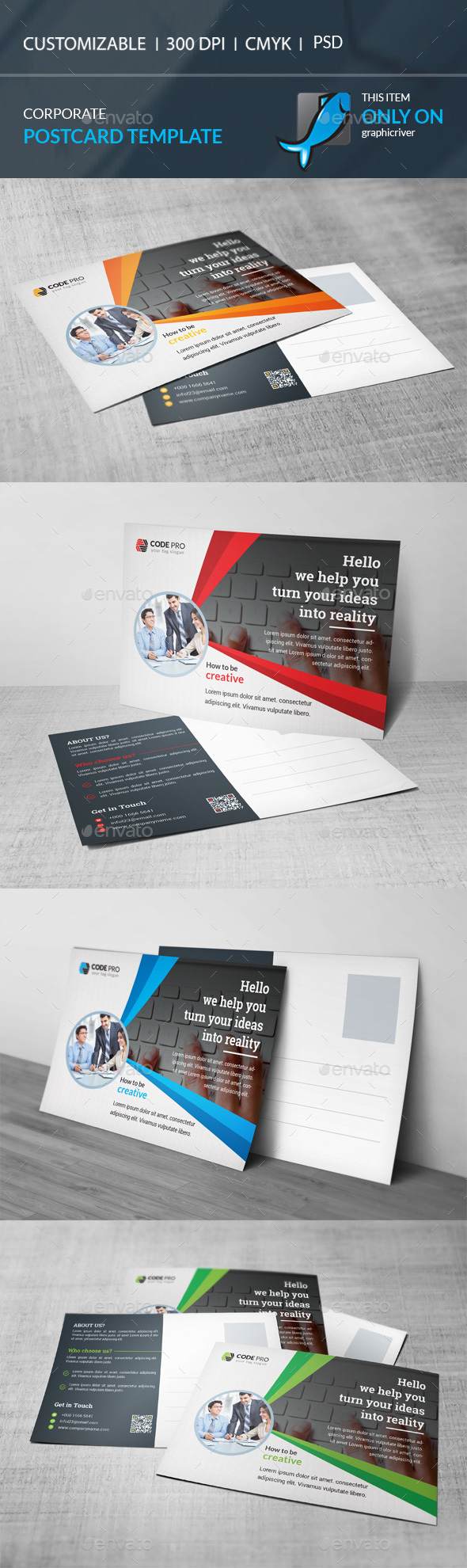GraphicRiver Postcard 21128307 GraphicRiver Postcard 21128307