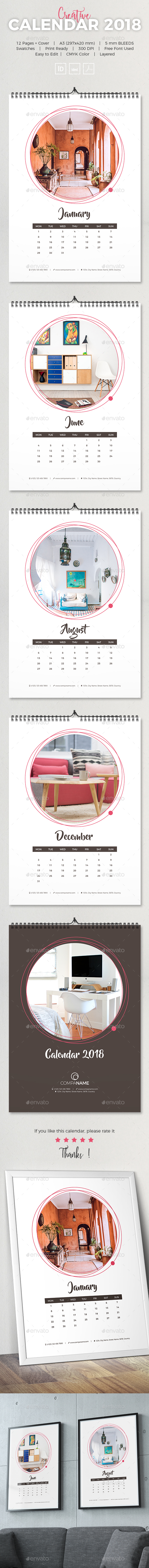2018 Creative Calendar - Calendars Stationery