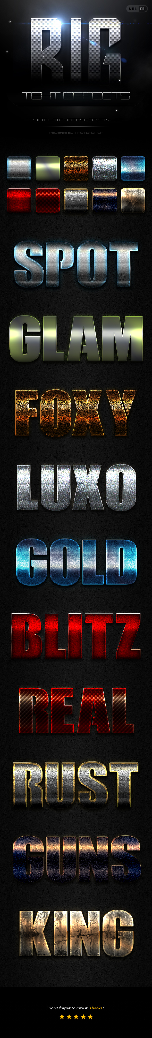 10 Bold Text Effects Vol.1 - Text Effects Styles