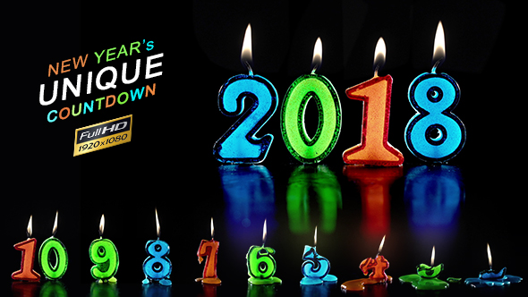 New Year Countdown Candles 2018 alt