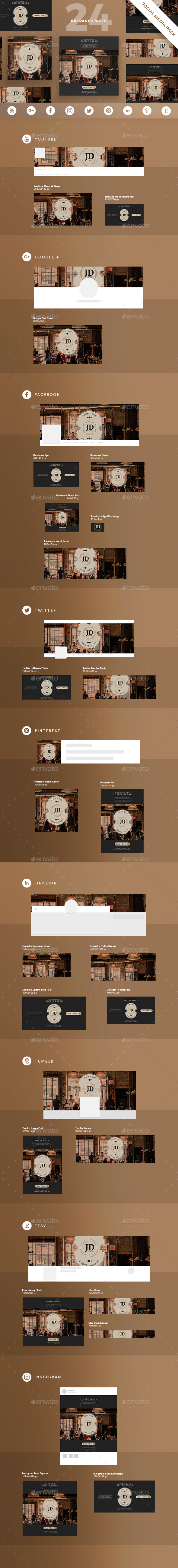 Coffee Break Social Media Pack - Miscellaneous Social Media
