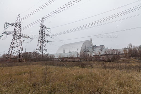 Chernobyl, Ukraine. 4 block of Chernobyl nuclear power plant Stock Photo by Stramyk