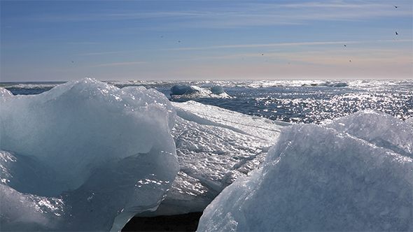 Ice Chunks From The Jokulsarlon Glacial Lagoon