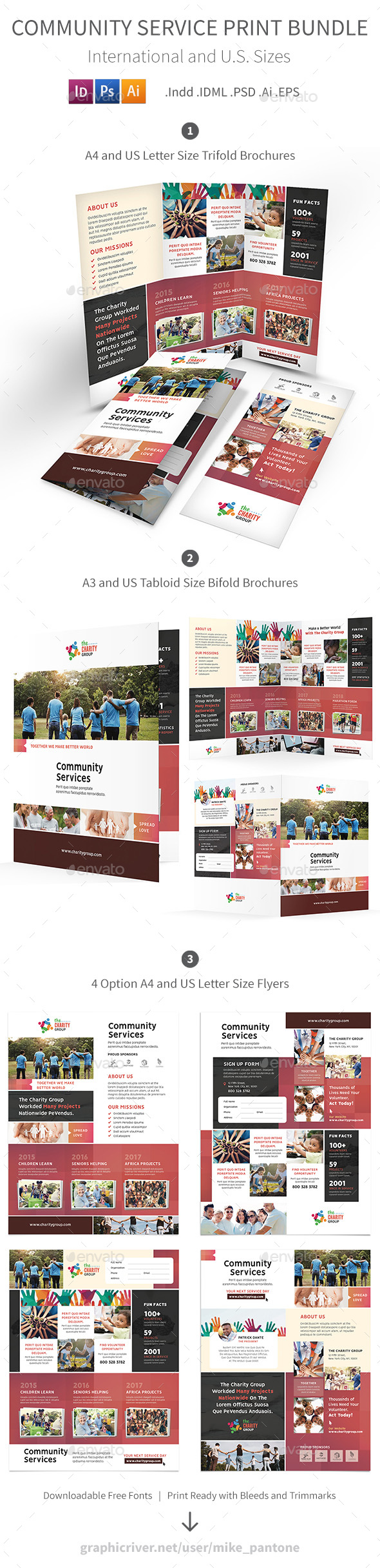 Community Service Print Bundle 2 - Informational Brochures