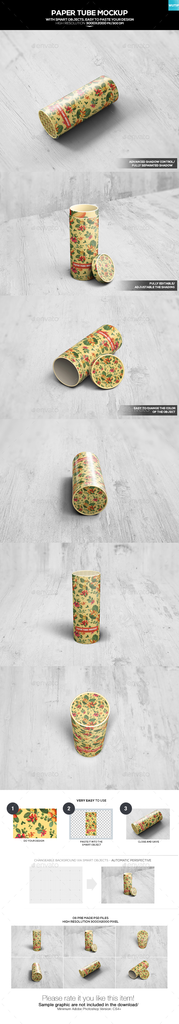 GraphicRiver Paper Tube Mockup 21129856 GraphicRiver Paper Tube Mockup 21129856
