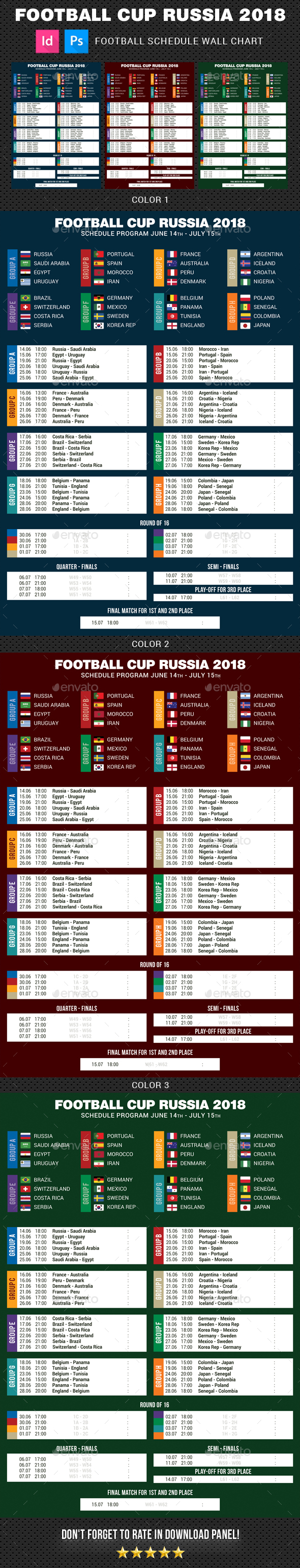 Football Cup Russia 2018 Schedule - Sports Events