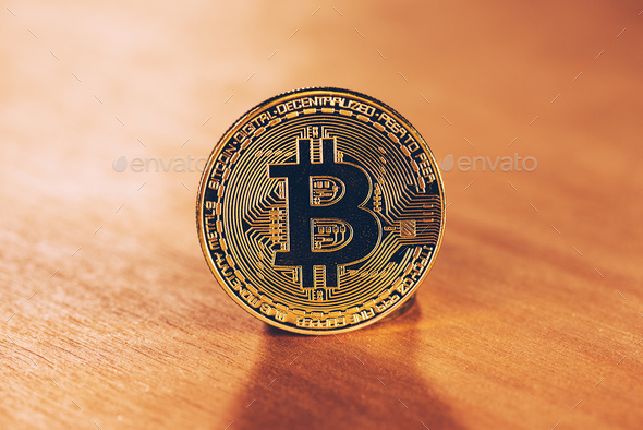 Bitcoin BTC cryptocurrency - Stock Photo - Images