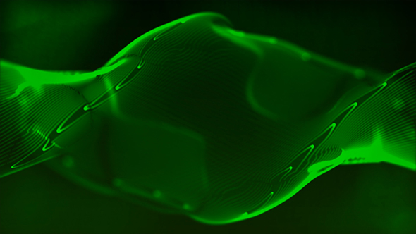 Green Audio Spectrum Particles