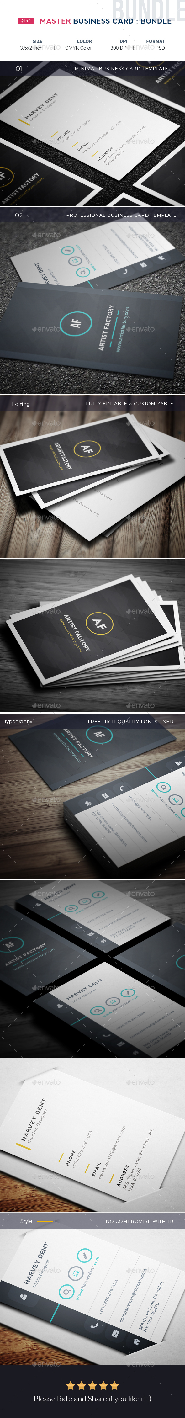 Master Business Card Bundle - Corporate Business Cards
