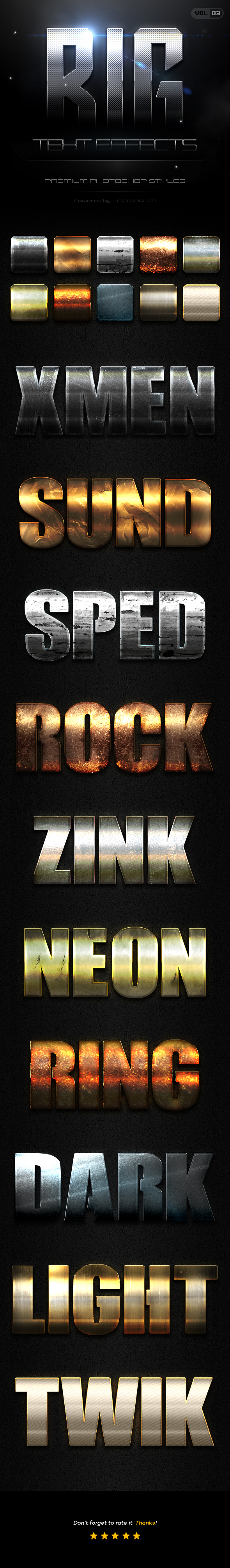 10 Bold Text Effects Vol.3 - Text Effects Styles