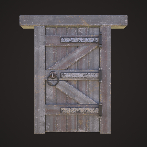 Wooden door model - 3Docean 21132499