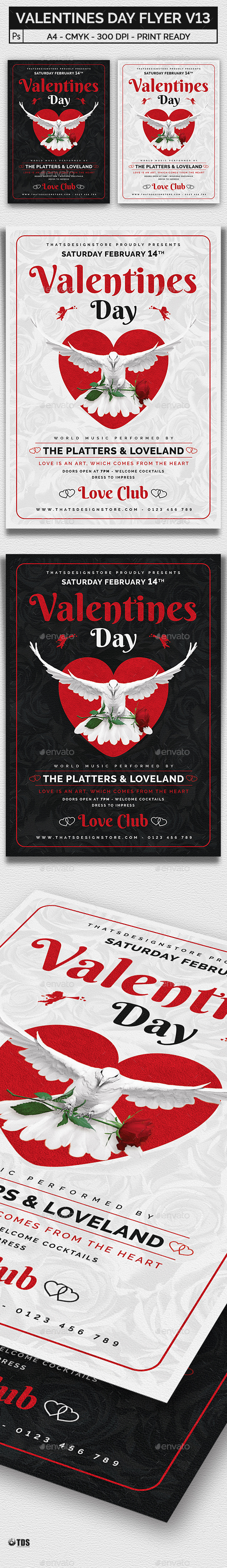 Valentines Day Flyer Template V13 - Clubs & Parties Events