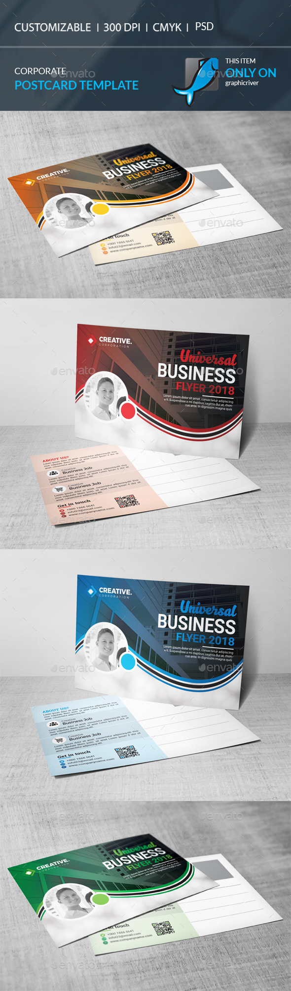 GraphicRiver Postcard Template 21134158 GraphicRiver Postcard Template 21134158