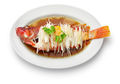 chinese steamed red grouper with ginger, scallions and soy sauce - PhotoDune Item for Sale
