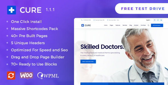 Medical Cure - Health and Medical WordPress Theme - Health & Beauty Retail