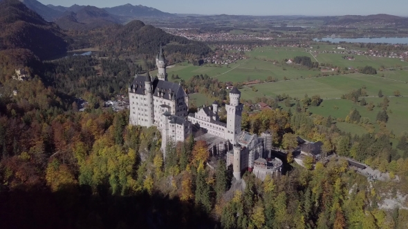 Flight To Neuschwanstein Castle, Germany. alt