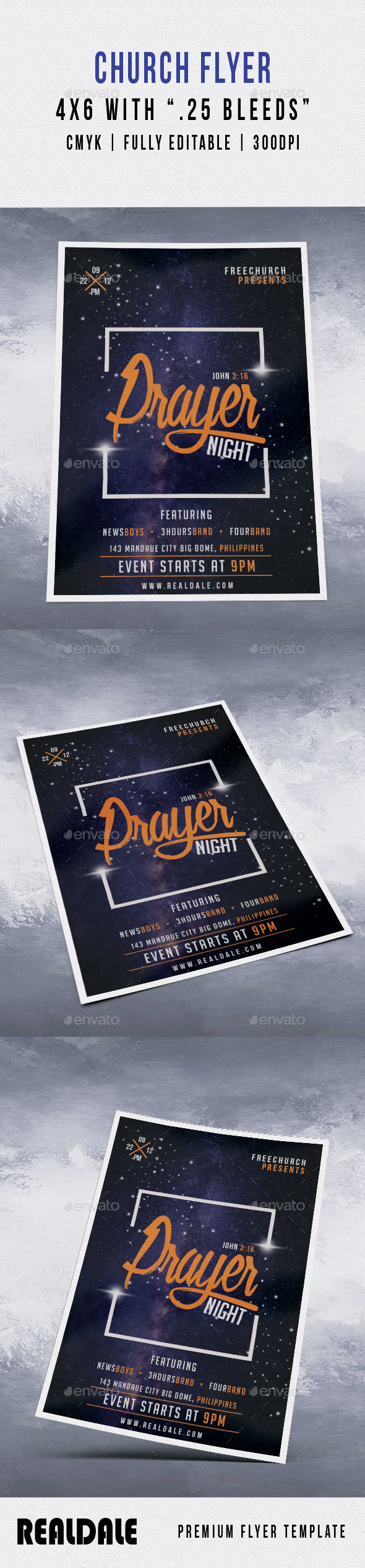 Prayer Night Church Flyer - Events Flyers