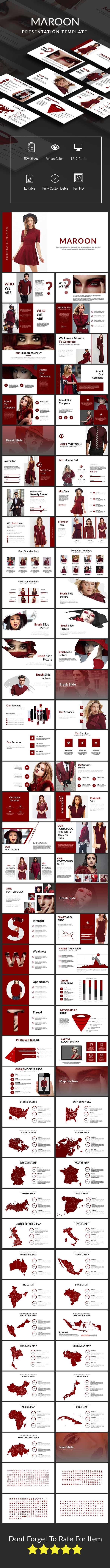 Maroon Presentation Template - Keynote Templates Presentation Templates