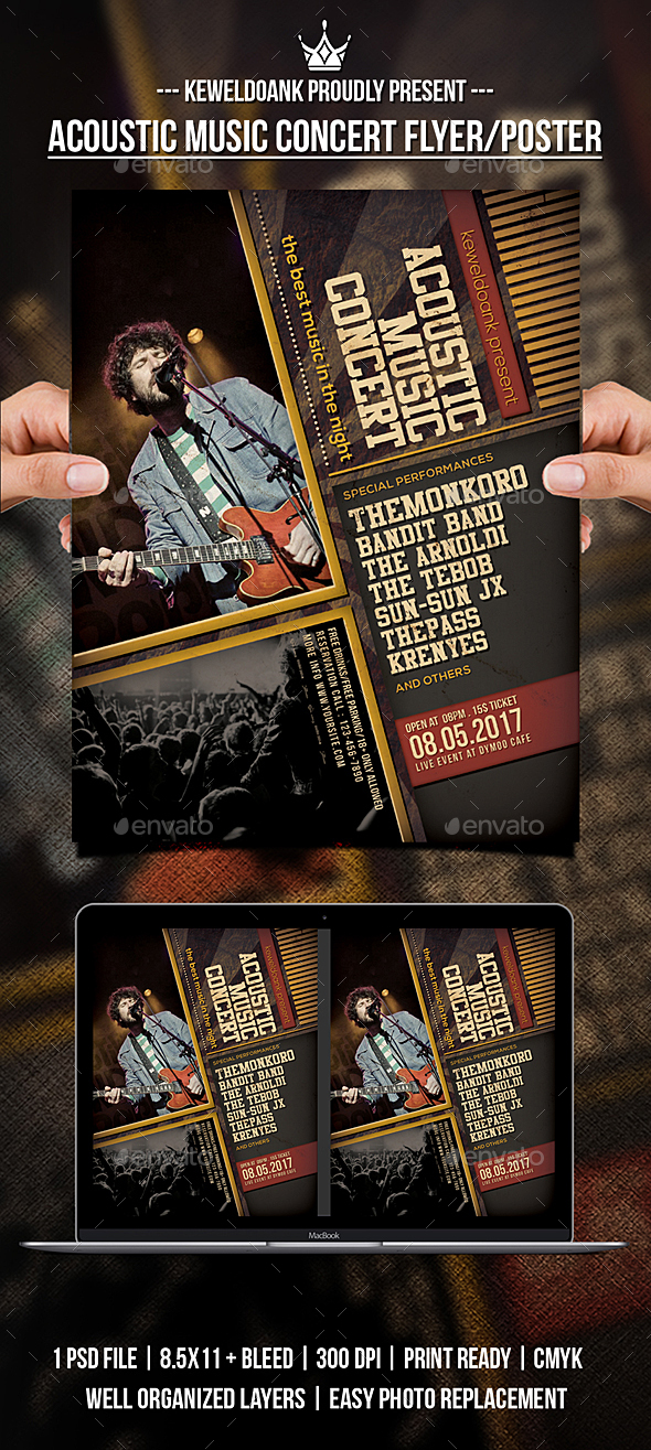 GraphicRiver Acoustic Music Concert Flyer Poster 21136026