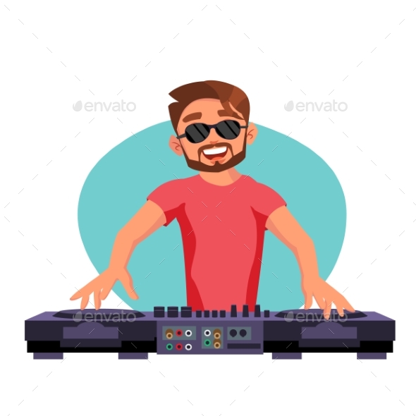 Classic Dj Vector. Playing Progressive Electro - People Characters